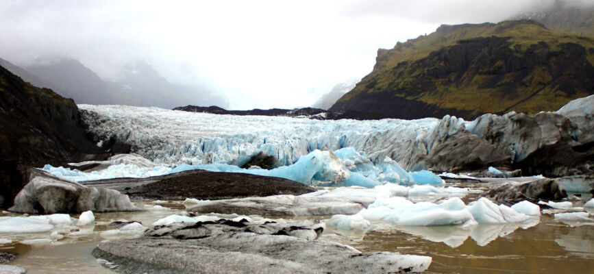 Blick über den Svínafellsjökull Gletschersee